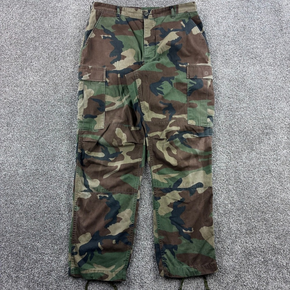 US Military Pants Mens Medium Regular Woodland Camo BDU Hot Weather Trousers